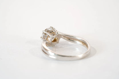 Solitaire en Argent avec pierre montée en Zirconium Ma boutique