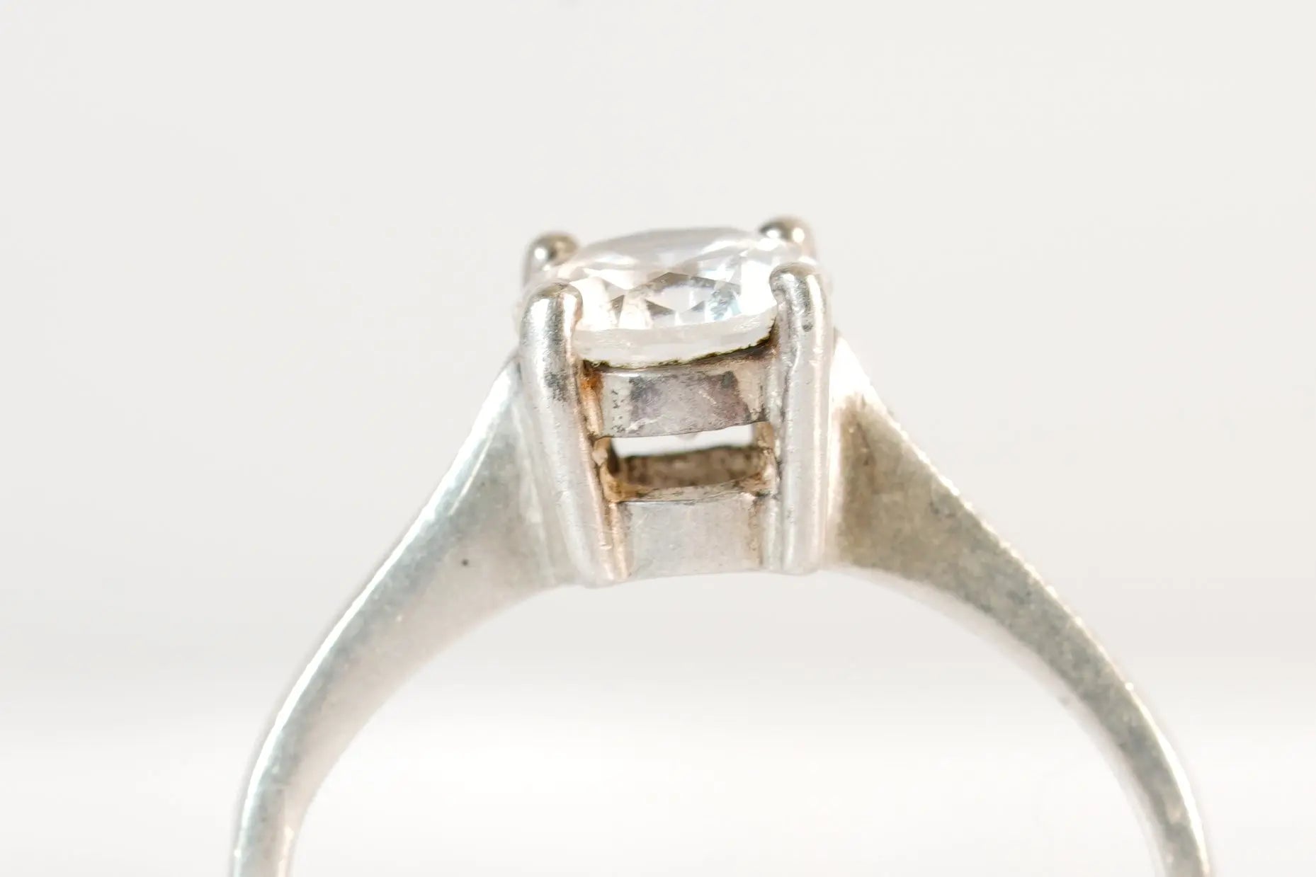 Solitaire ajustable en Argent avec pierre de Zirconium Ma boutique