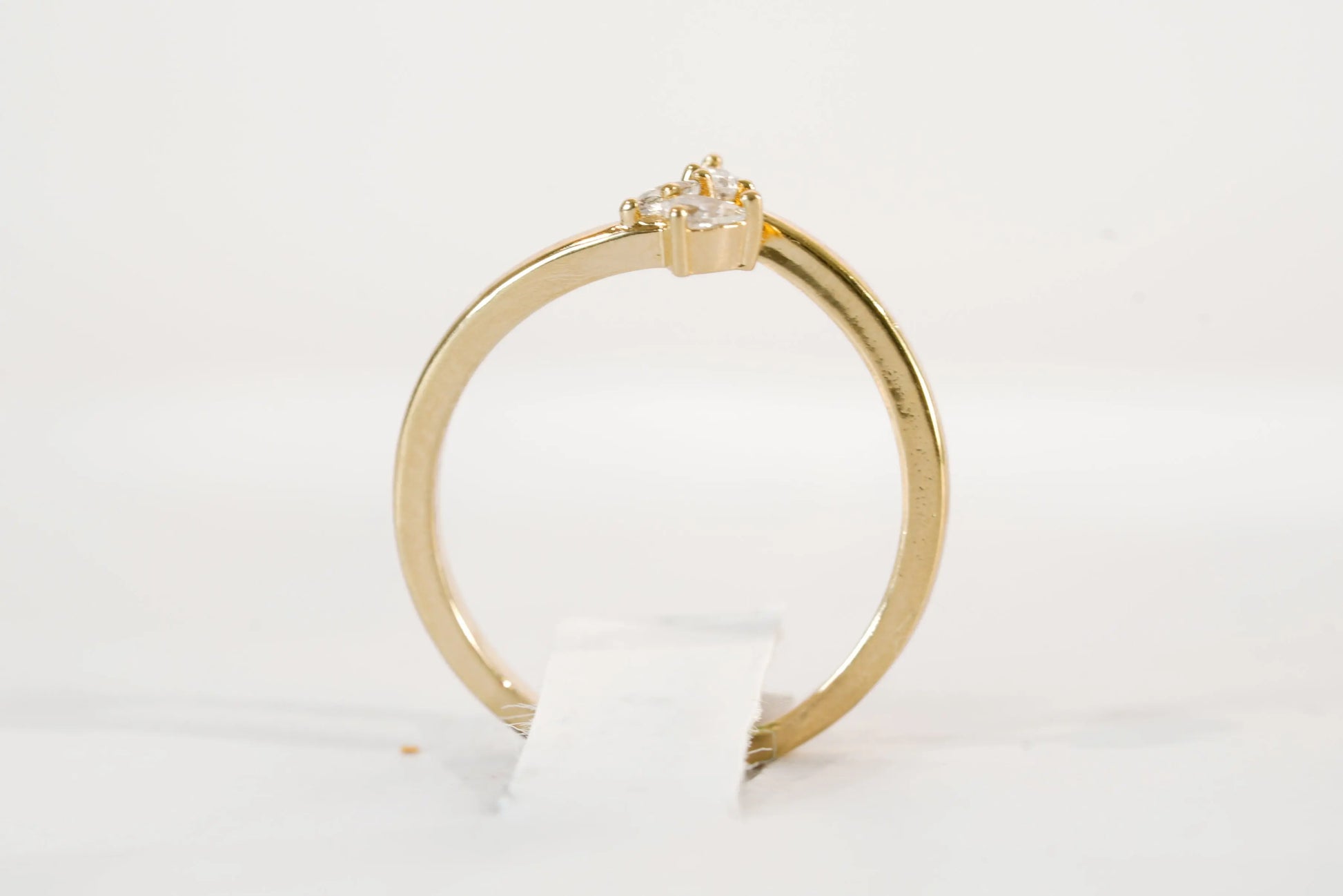 Bague croisée en plaqué Or avec pierres Zirconium Ma boutique