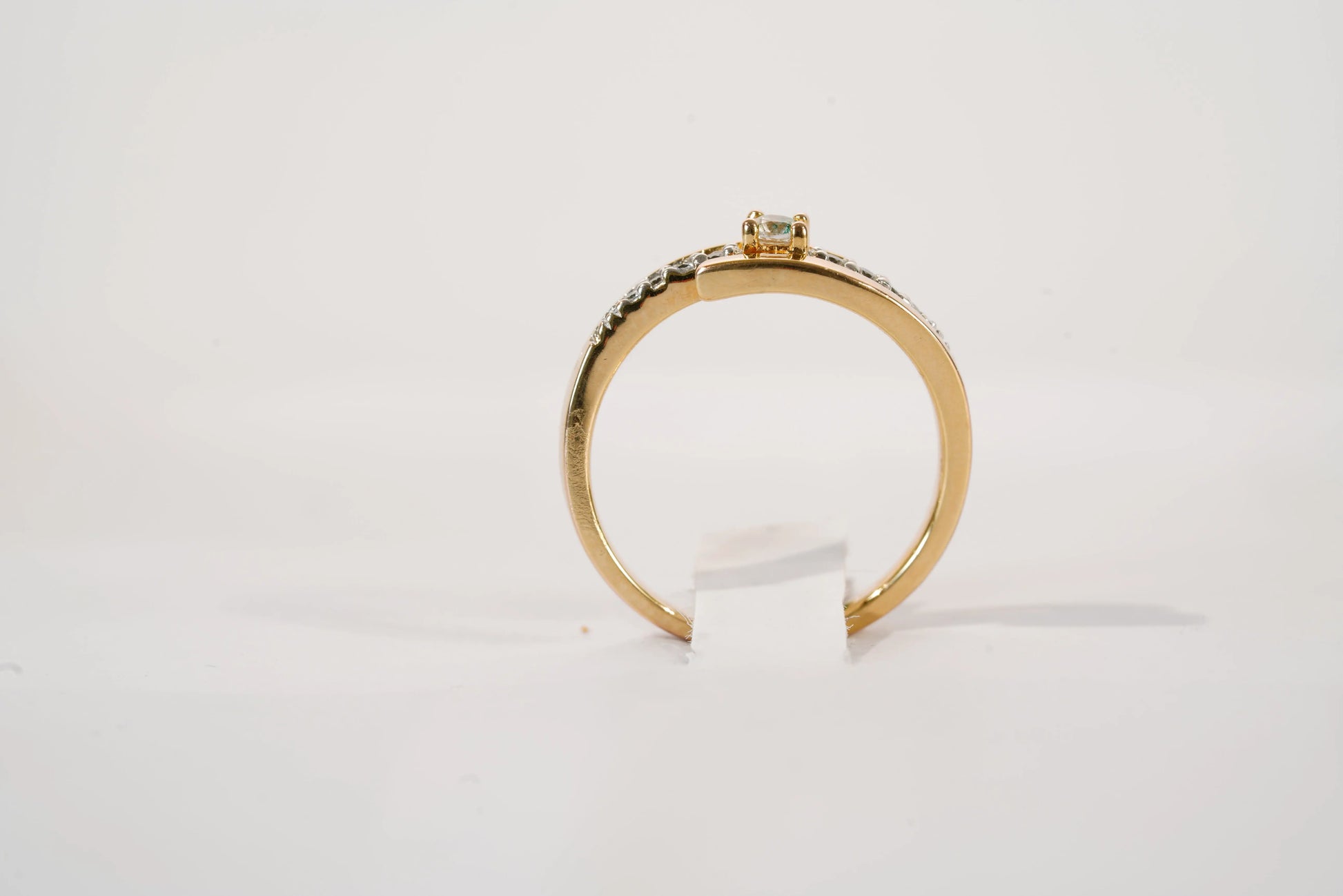 Bague croisée en plaqué Or avec pierres Zirconium Ma boutique