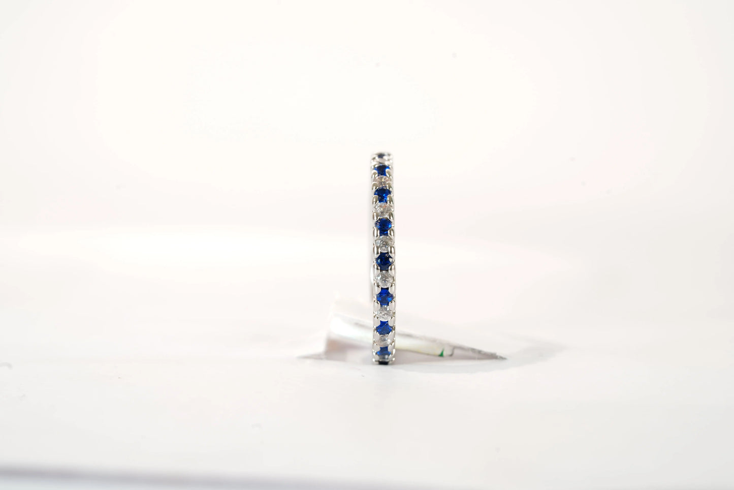 Alliance en Argent avec Pierres Bleues et Zirconium Ma boutique