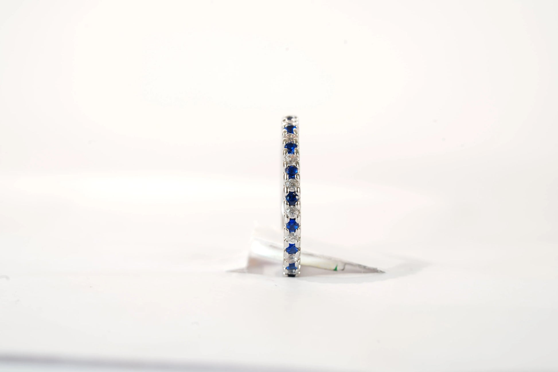 Alliance en Argent avec Pierres Bleues et Zirconium Ma boutique
