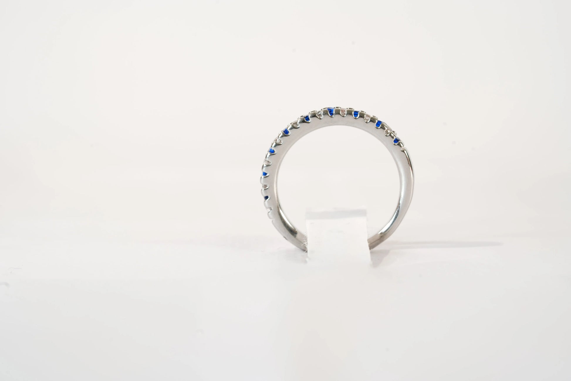 Alliance en Argent avec Pierres Bleues et Zirconium Ma boutique