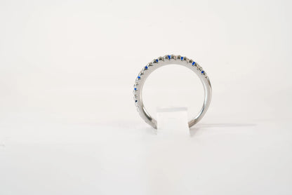 Alliance en Argent avec Pierres Bleues et Zirconium Ma boutique