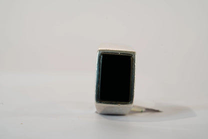 Chevalière en Argent avec pierre Onyx Ma boutique