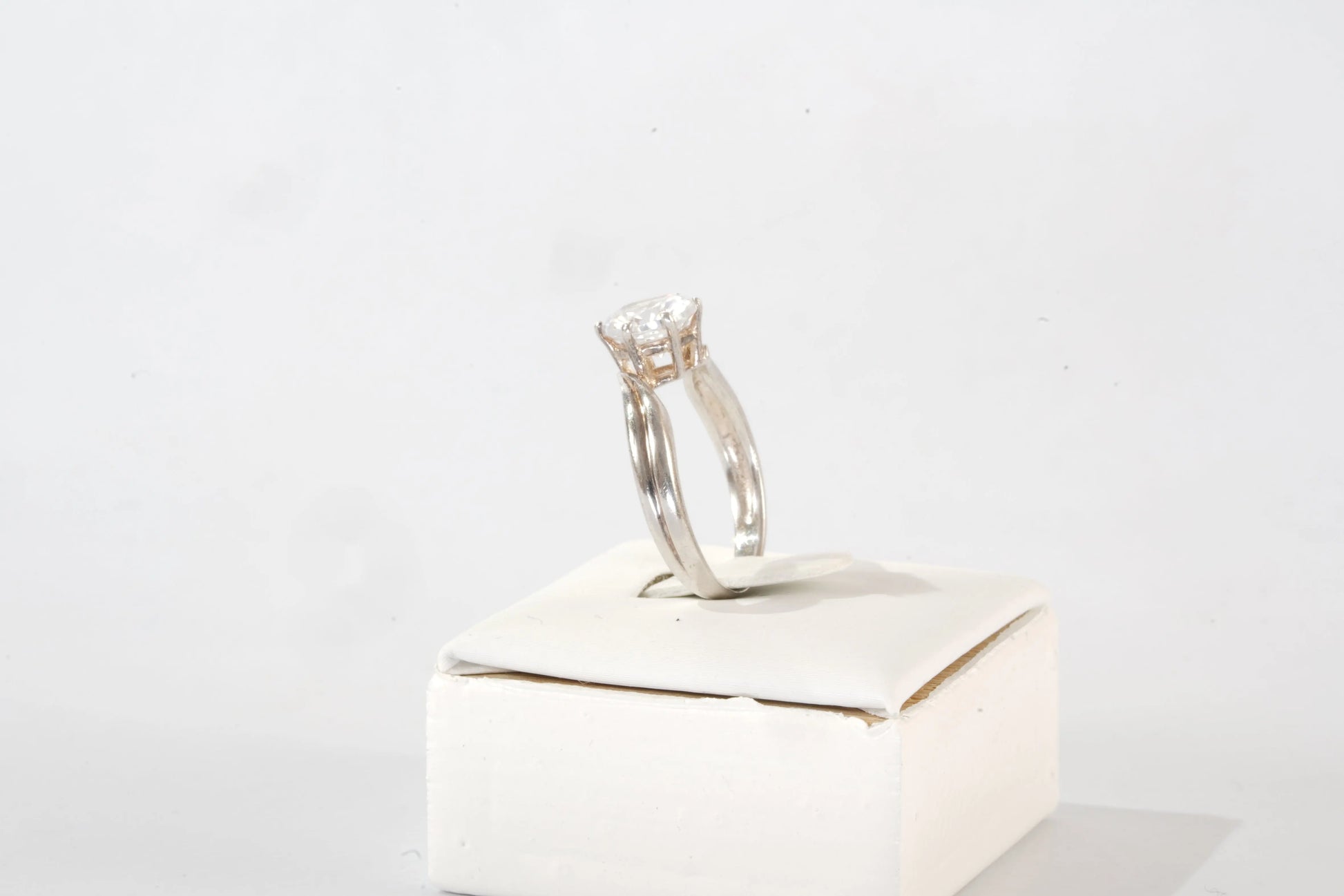 Solitaire en Argent avec pierre montée en Zirconium Ma boutique