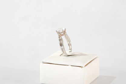 Solitaire en Argent avec pierre montée en Zirconium Ma boutique