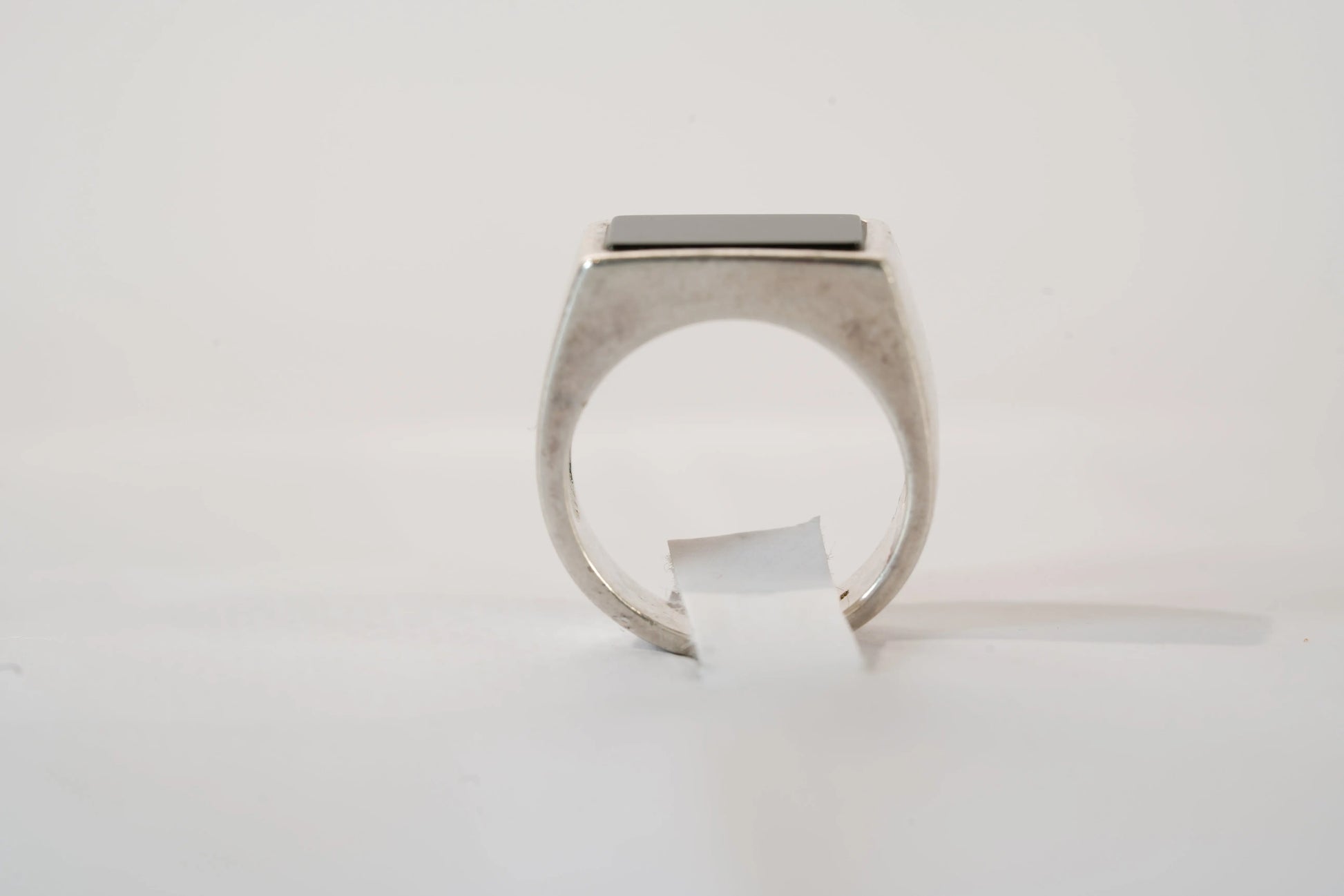 Chevalière en Argent avec pierre Onyx Ma boutique
