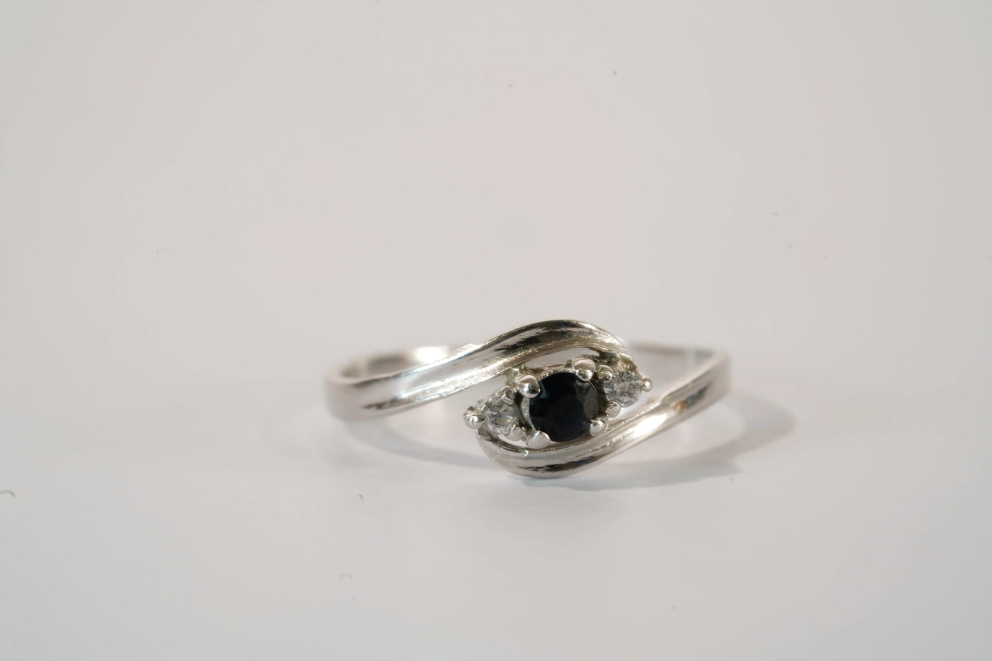 Bague en Argent avec Pierres Saphir et Zirconium Ma boutique