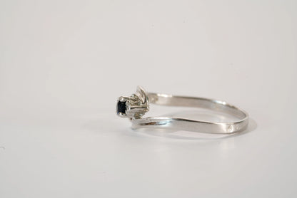 Bague en Argent avec Pierres Saphir et Zirconium Ma boutique