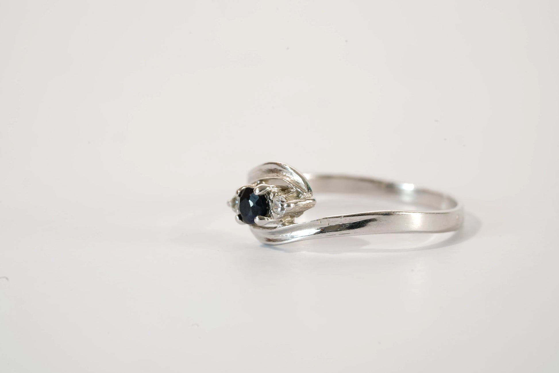 Bague en Argent avec Pierres Saphir et Zirconium Ma boutique