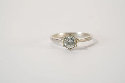 Solitaire Argent avec pierre de Zirconium Ma boutique