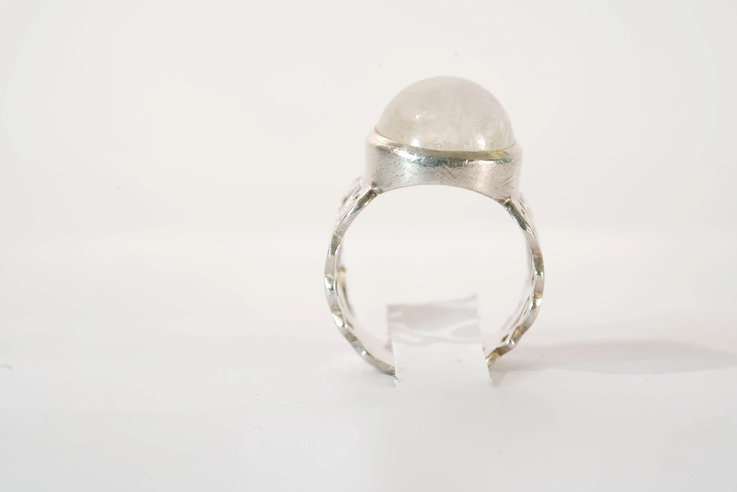 Bague anneau large en Argent avec Pierre de lune Ma boutique