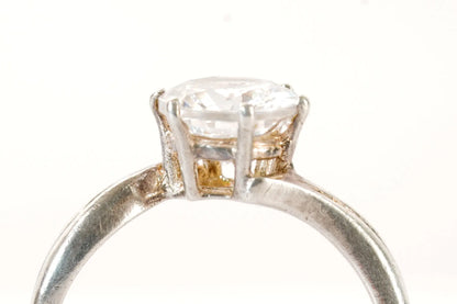 Solitaire en Argent avec pierre montée en Zirconium Ma boutique