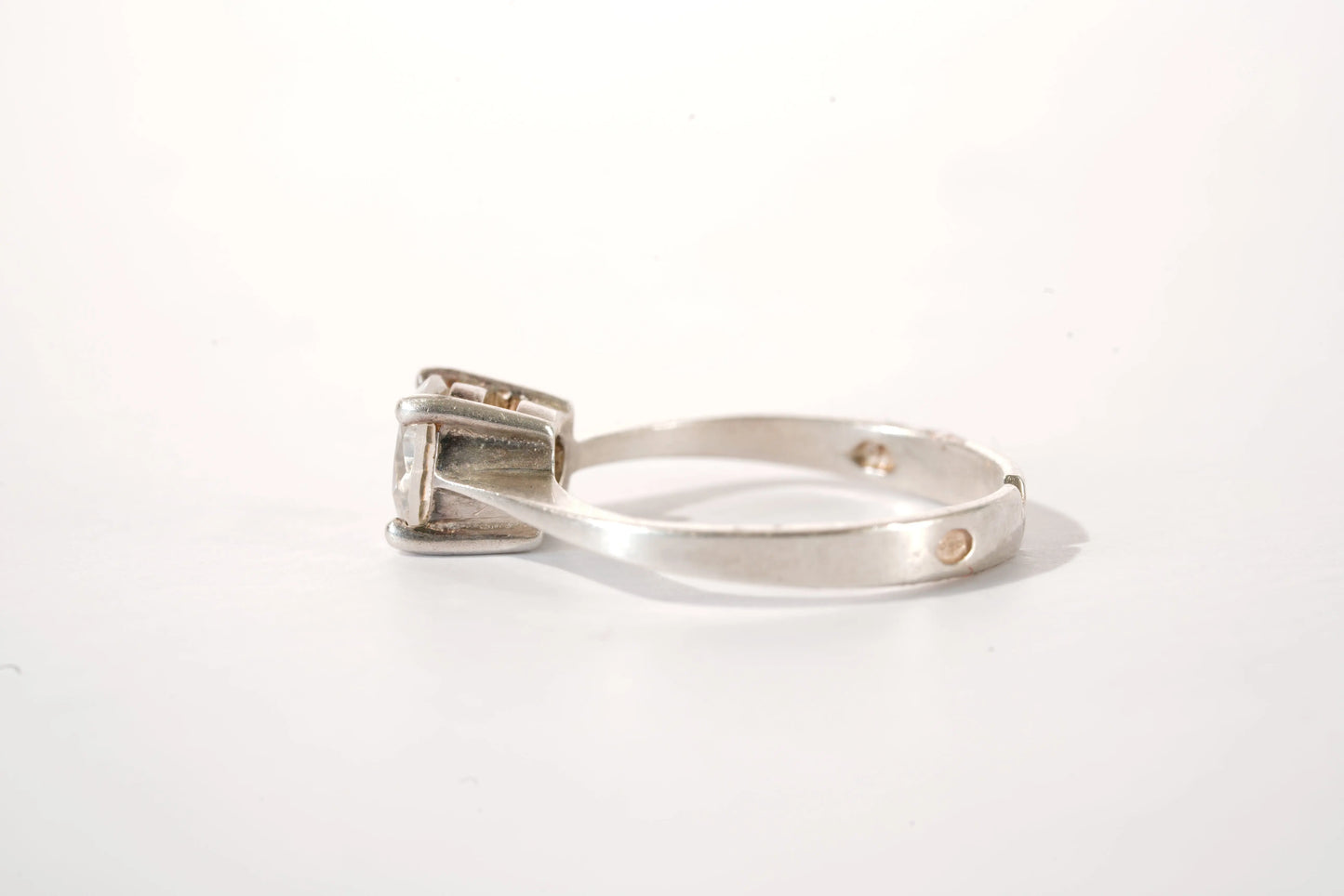 Solitaire ajustable en Argent avec pierre de Zirconium Ma boutique