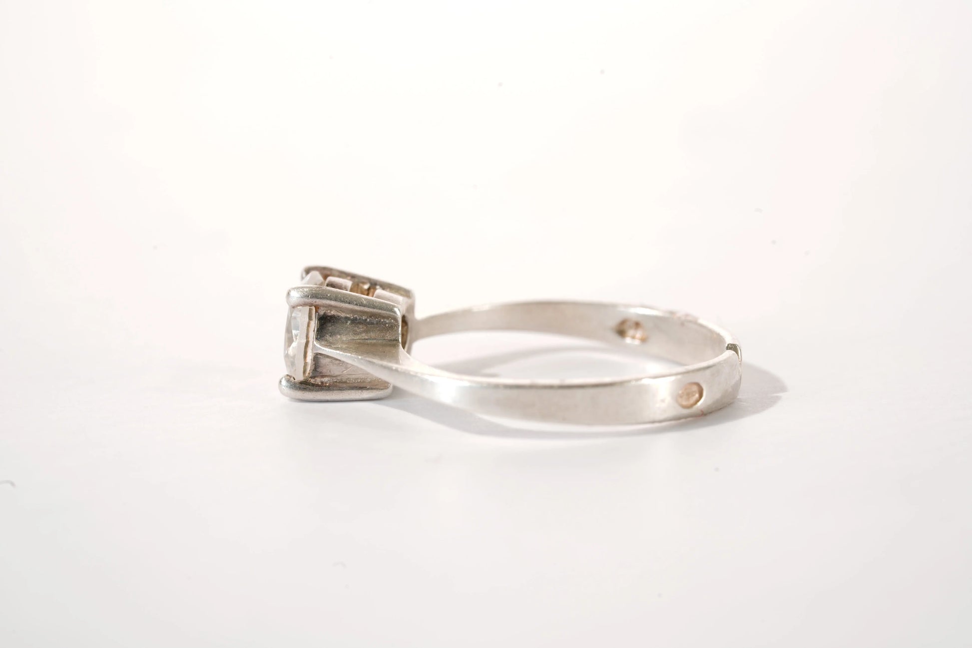 Solitaire ajustable en Argent avec pierre de Zirconium Ma boutique