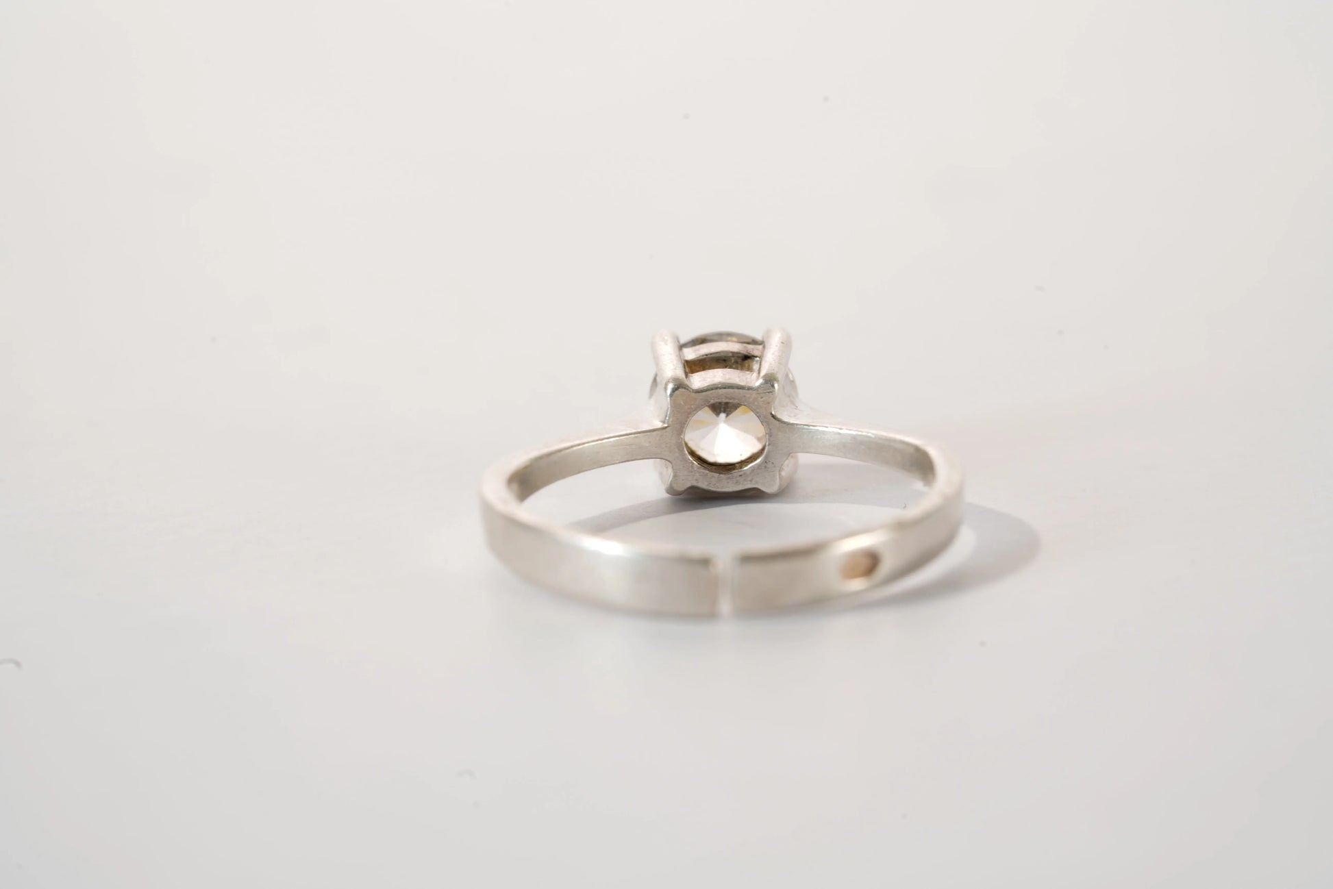 Solitaire ajustable en Argent avec pierre de Zirconium Ma boutique