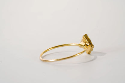 Bague fine en plaqué Or avec pierres Zirconium et Saphir Ma boutique