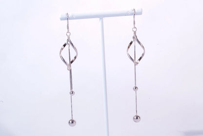 Boucles d'oreilles en Argent avec anneau torsadé autour de 2 fils Ma boutique
