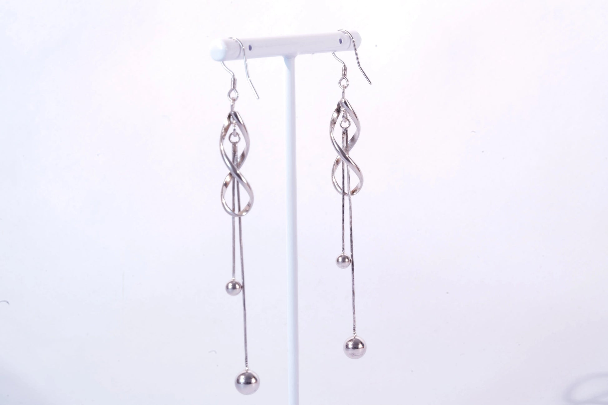 Boucles d'oreilles en Argent avec anneau torsadé autour de 2 fils Ma boutique