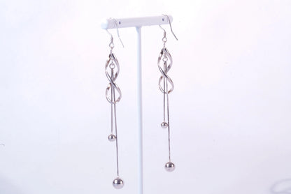 Boucles d'oreilles en Argent avec anneau torsadé autour de 2 fils Ma boutique