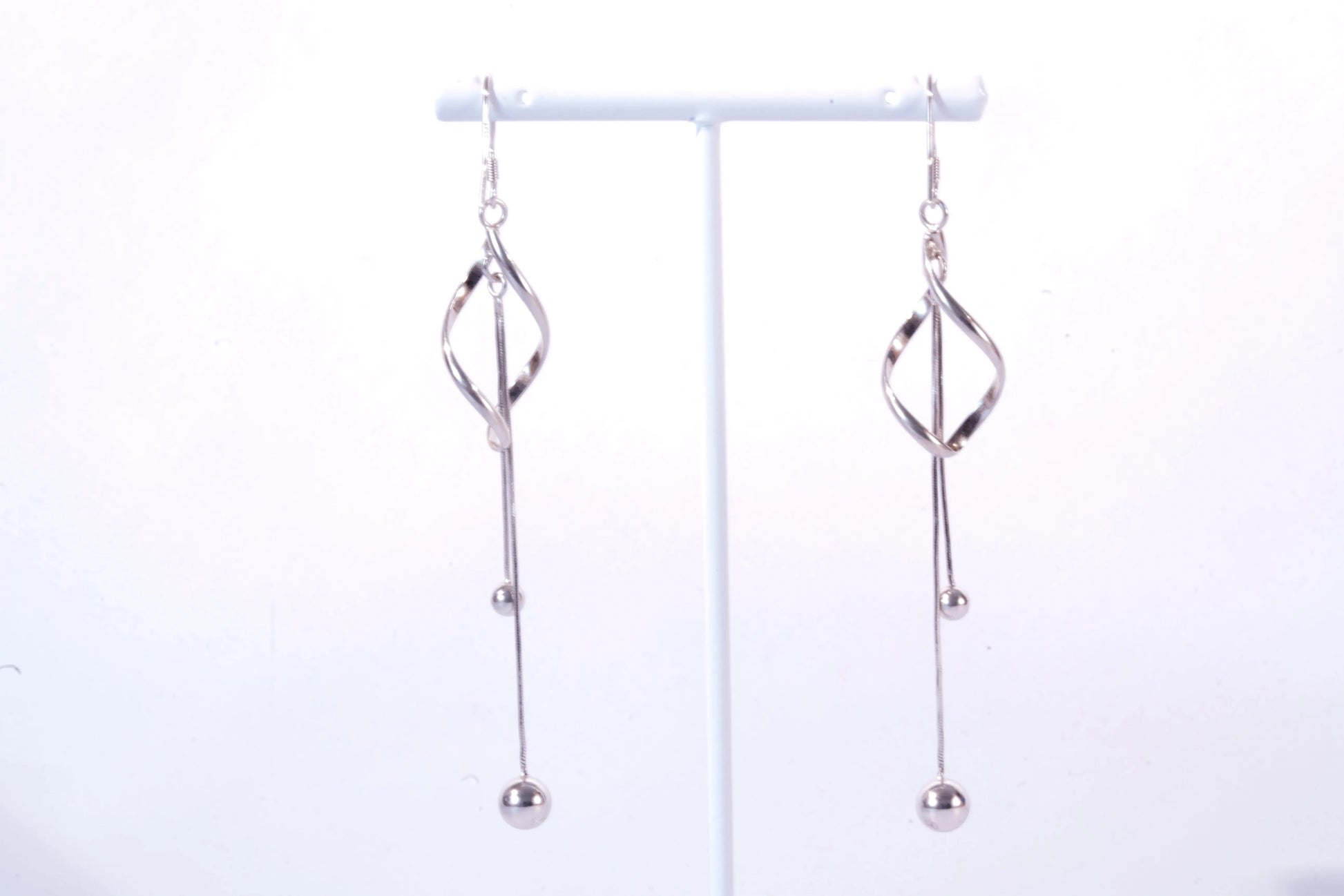Boucles d'oreilles en Argent avec anneau torsadé autour de 2 fils Ma boutique