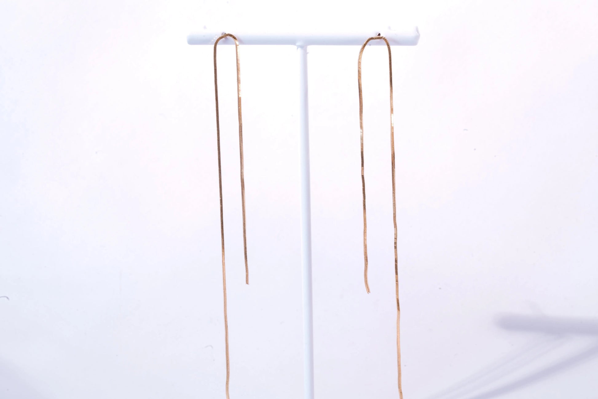 Boucles d'oreilles en Plaqué Or avec 2 fils tombants Ma boutique