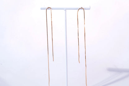 Boucles d'oreilles en Plaqué Or avec 2 fils tombants Ma boutique