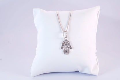 Collier en Argent avec pendentif main de fatma Ma boutique