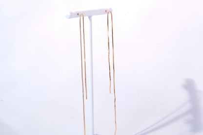 Boucles d'oreilles en Plaqué Or avec 2 fils tombants Ma boutique