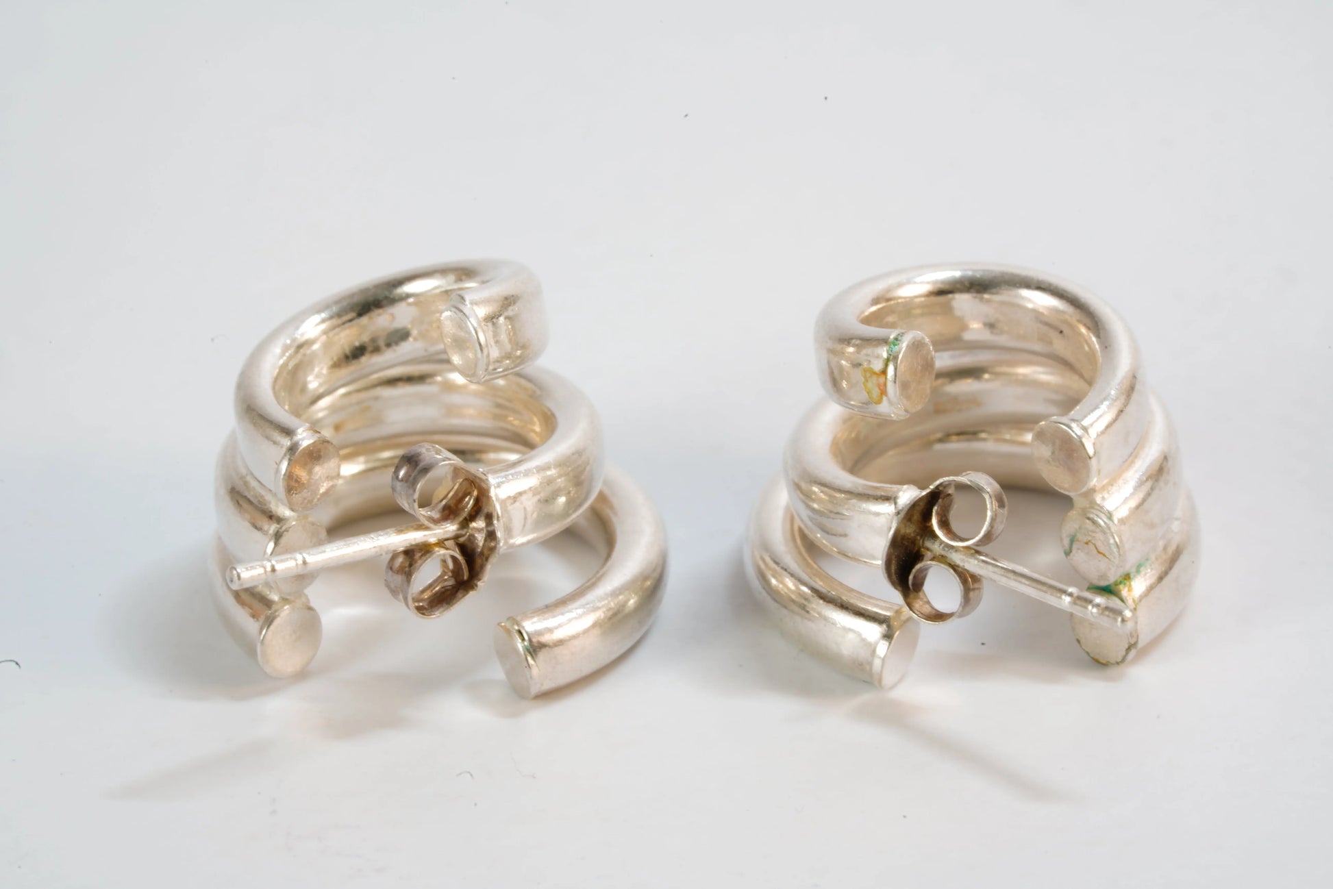 Boucles d'oreilles en Argent forme de 3 anneaux Ma boutique