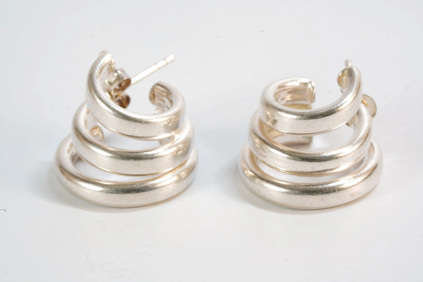 Boucles d'oreilles en Argent forme de 3 anneaux Ma boutique