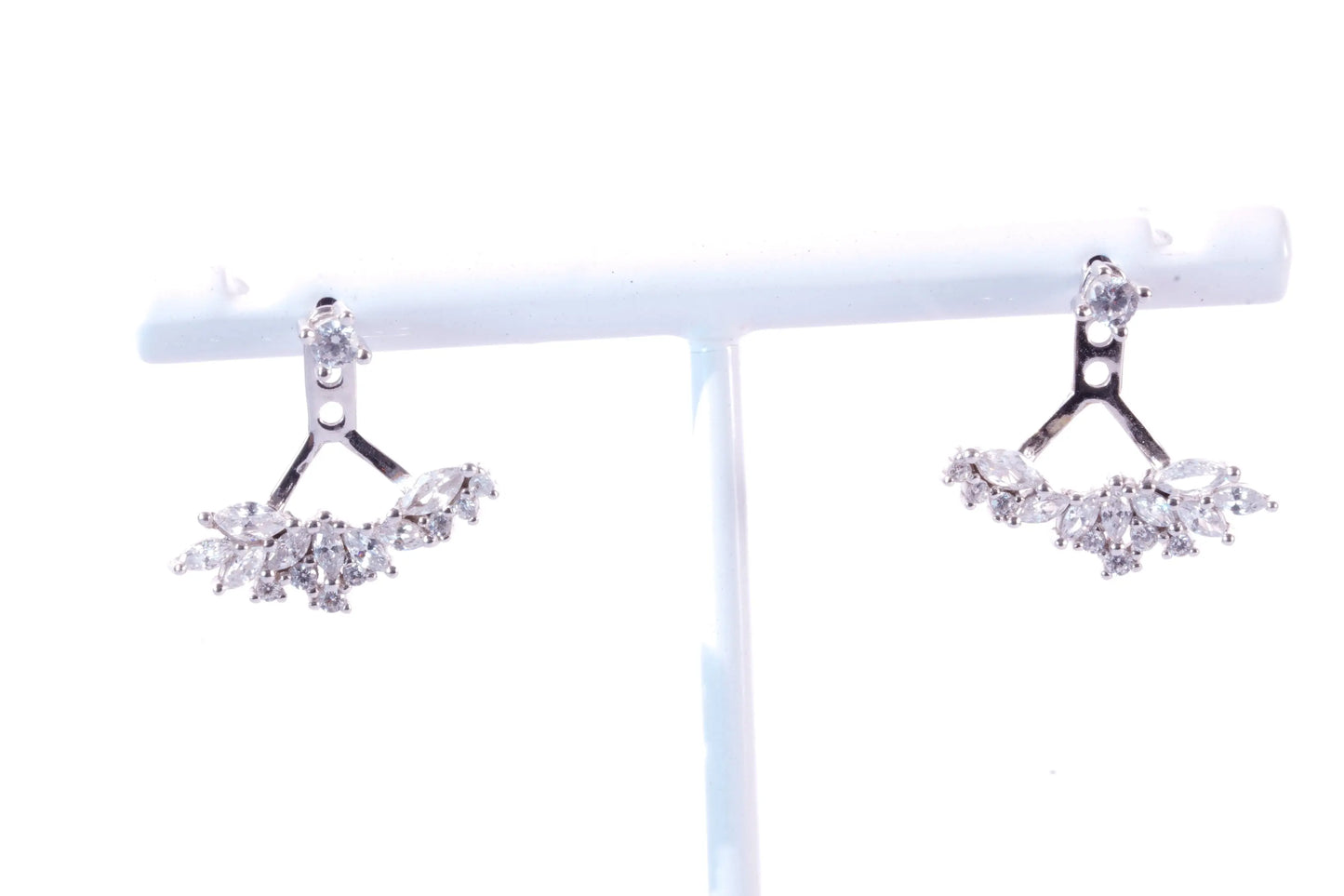 Boucles d'oreilles doubles en Argent avec pierres Zirconium Ma boutique
