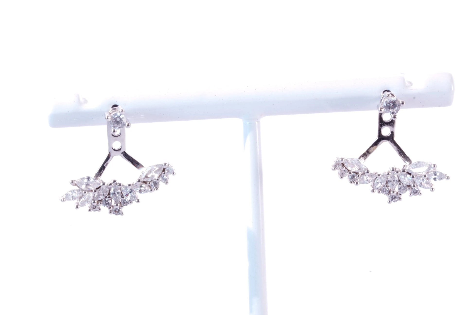 Boucles d'oreilles doubles en Argent avec pierres Zirconium Ma boutique