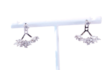 Boucles d'oreilles doubles en Argent avec pierres Zirconium Ma boutique