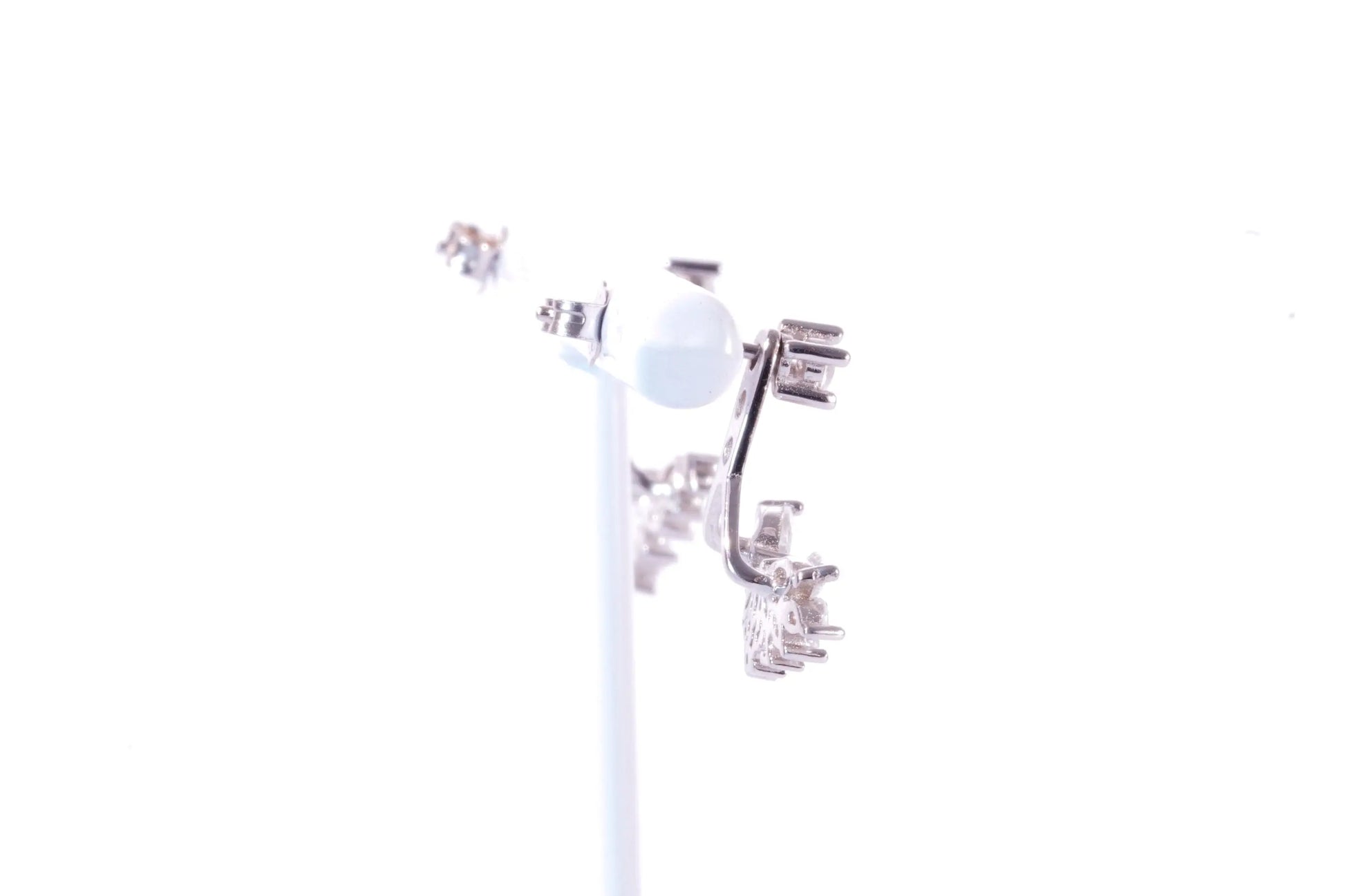 Boucles d'oreilles doubles en Argent avec pierres Zirconium Ma boutique