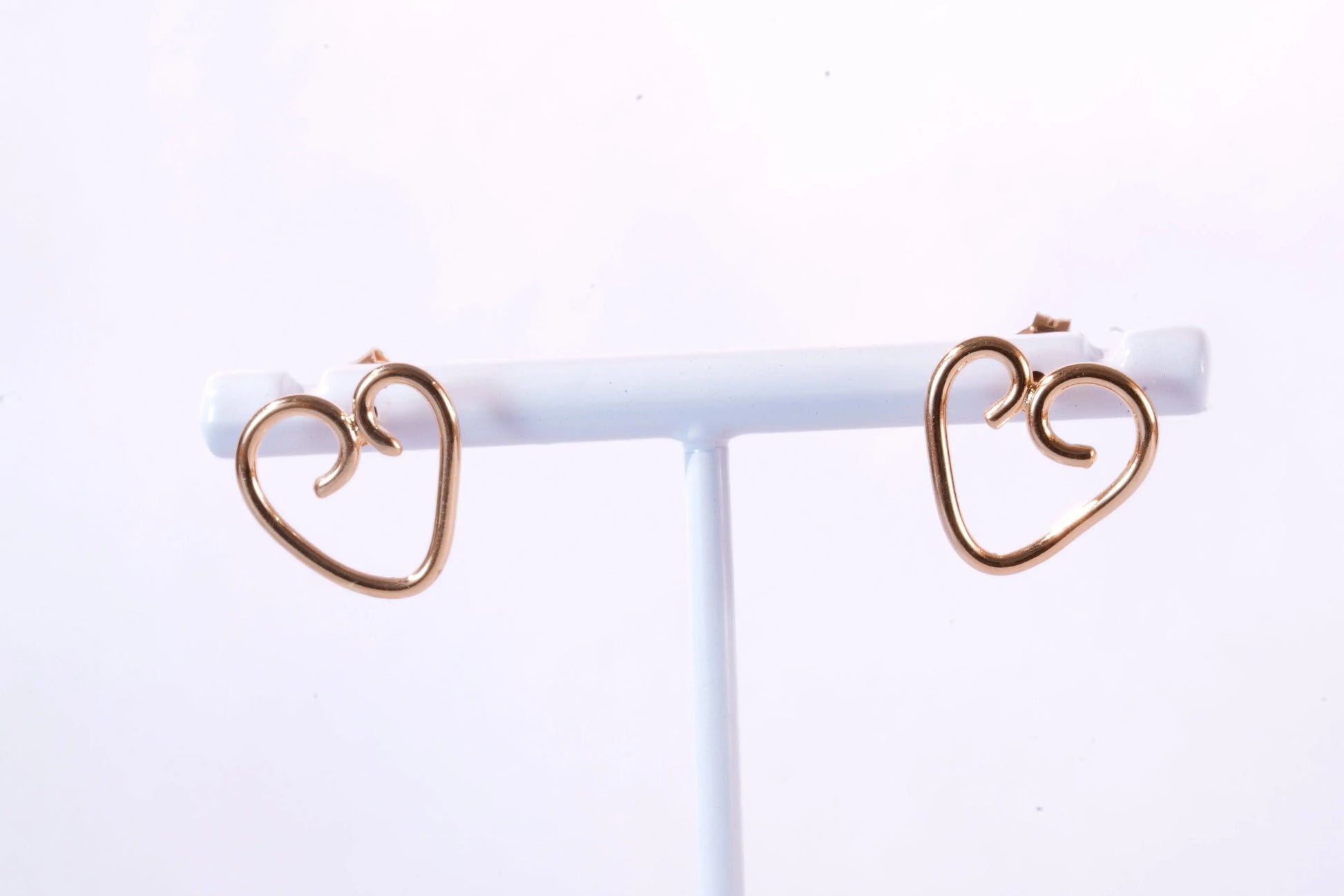 Boucles d'Oreilles forme cœur en Plaqué Or Ma boutique