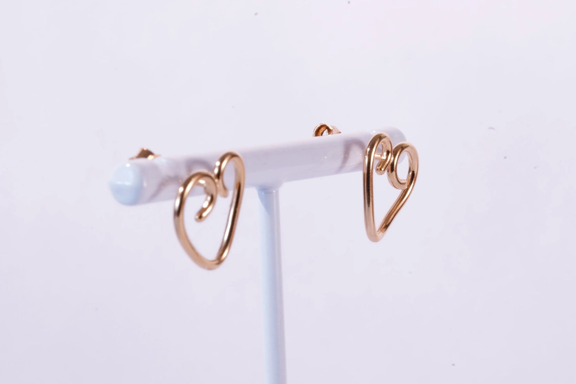Boucles d'Oreilles forme cœur en Plaqué Or Ma boutique