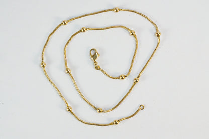 Collier Plaqué Or maille serpent boules Ma boutique