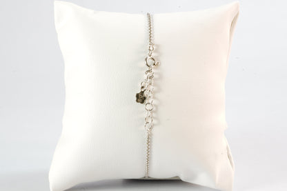 Bracelet en Argent chaine avec fleurs Ma boutique