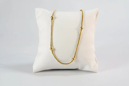 Collier Plaqué Or maille serpent boules Ma boutique