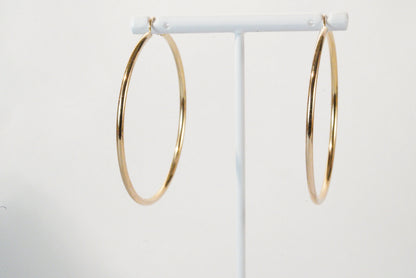 Grandes boucles d'oreilles Créoles en Plaqué Or Ma boutique