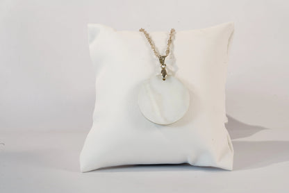 Collier en Argent avec pendentif indépendant en nacre colorée, chaîne maille corde creuse Ma boutique