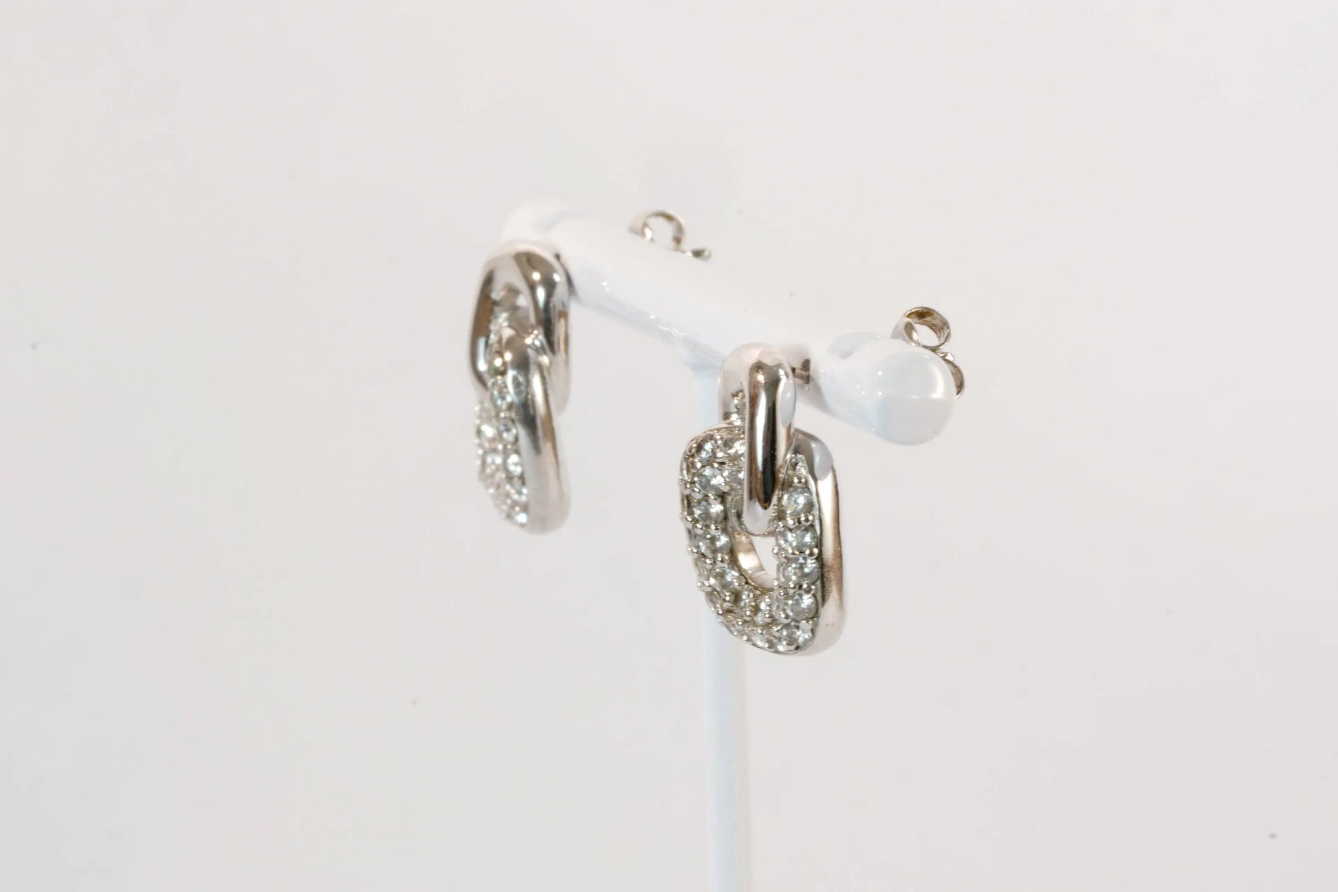 Boucles d'oreilles carrées en Argent avec pierres de Zirconium Ma boutique