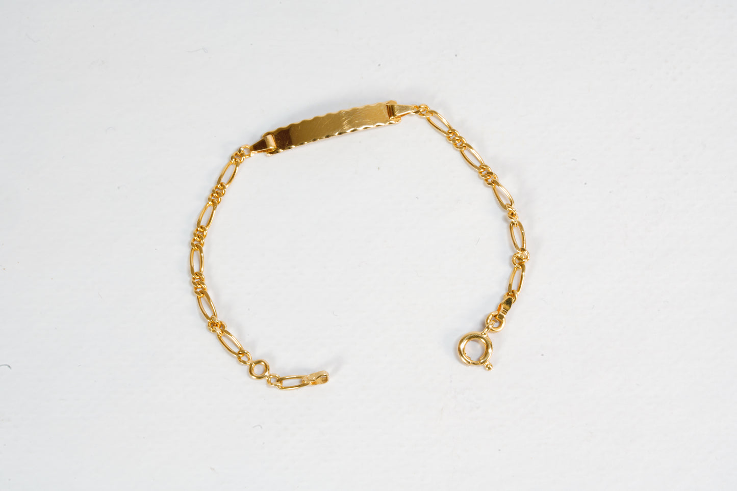 Gourmette plaqué Or chaîne maille figaro