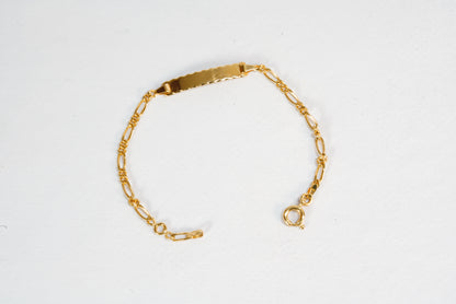 Gourmette plaqué Or chaîne maille figaro