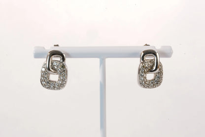 Boucles d'oreilles carrées en Argent avec pierres de Zirconium Ma boutique