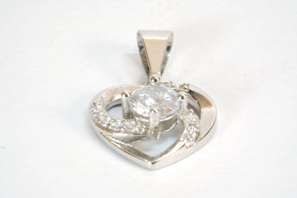 Pendentif forme coeur avec pierres de Zirconium Ma boutique