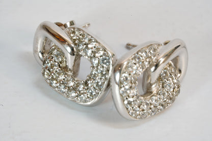 Boucles d'oreilles carrées en Argent avec pierres de Zirconium Ma boutique