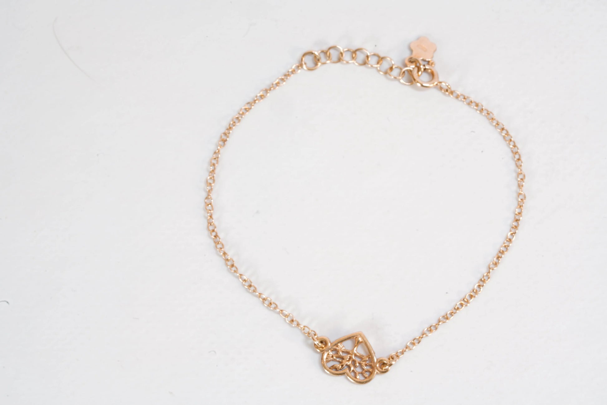 Bracelet fin en Plqué Or avec pendentif coeur et arbre de vie Ma boutique